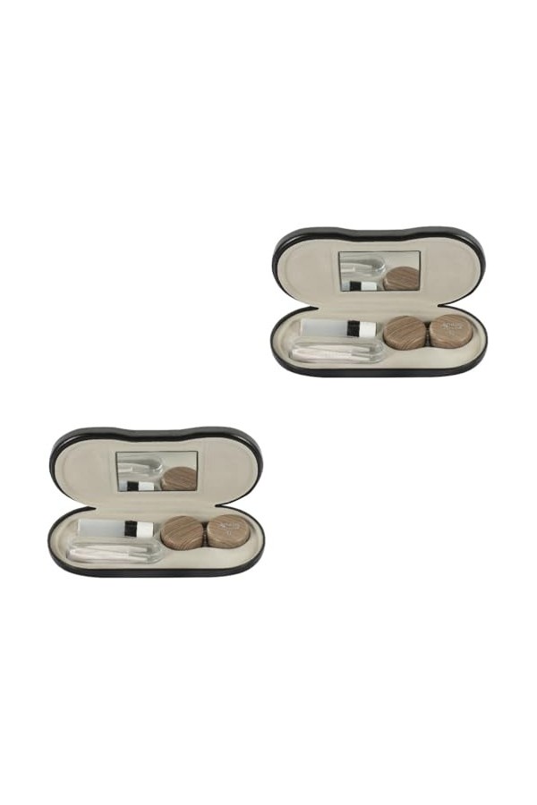 SOLUSTRE 1 Ensemble Étui À Lunettes À Double Usage Voyage Deux En Un Glassescontact Voyage Taille Étui De Contact Étui À Lent