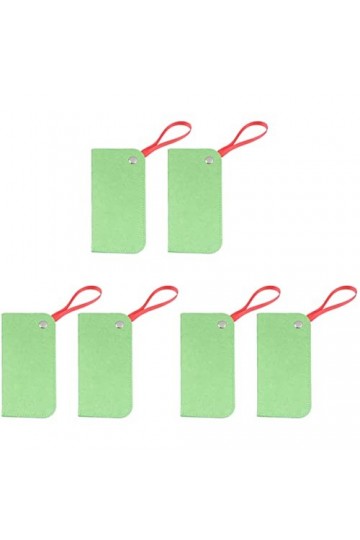 Cabilock 6Pcs Couverture Rétro Pochettes en Feutre Stockage Mode Lunettes Pochette Lunettes de Soleil Vert Portable Organisat