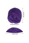 PHOGARY 6 Pièces Turban pour Femme, Foulard Cheveux Bonnet Turban Bonnet de Nuit Bandana Cheveux Femme Plissé Turban Africain