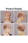 XEPST 4 Pièces Turban Femme Cancer Musulmanes Bonnet, Chimiothérapie Oncologique Stretch Chapeaux Bonnet Nuit Bonnet Chimio p