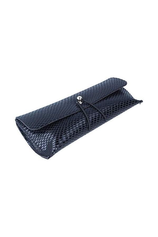 Étui élégant pour lunettes avec surface en tissu brillant Santorini Paradise Noir