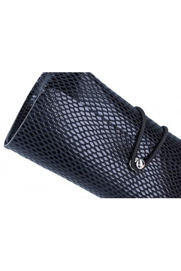 Étui élégant pour lunettes avec surface en tissu brillant Santorini Paradise Noir