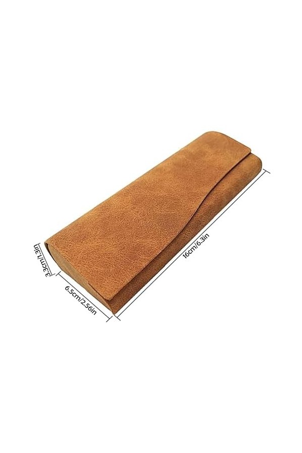 Jsleid 3 Pièces Étui à Lunettes Rétro Portable Set, Étui à Lunettes De Mode, Étui Lunettes Cuir, Étui à Lunettes Rétro Portab