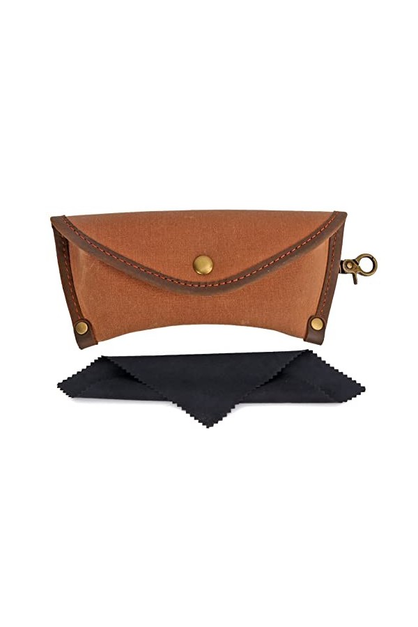 Tourbn Boîte de rangement rigide unisexe en toile cirée, marron, 19.5*4*9cm