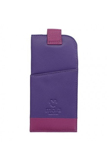 Mala Leather Collection ZIGGY Étui à Lunettes en Cuir Souple et Mince 5117_99 Violet