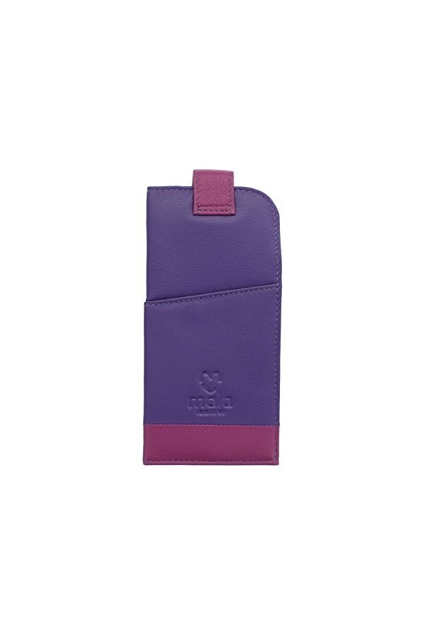 Mala Leather Collection ZIGGY Étui à Lunettes en Cuir Souple et Mince 5117_99 Violet