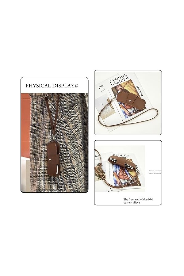 Lot de 2 étuis à lunettes en cuir pour lunettes de soleil portables avec cordon - Support de rangement pour lunettes en polyu