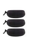 EKdirect Lot de 3 Lunettes de Soleil avec Fermeture éclair et Clip Ceinture
