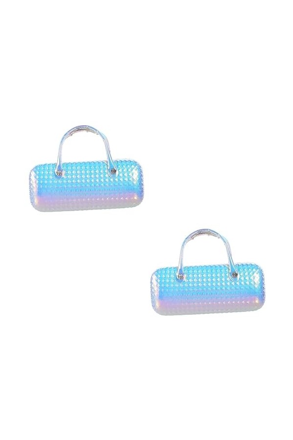 SOIMISS 2Pcs Étui À Lunettes Portable Étui À Lunettes En Cuir Valise Pour Les Filles Boîte De Rangement Multifonctionnel Voya