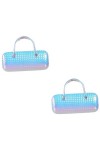 SOIMISS 2Pcs Étui À Lunettes Portable Étui À Lunettes En Cuir Valise Pour Les Filles Boîte De Rangement Multifonctionnel Voya