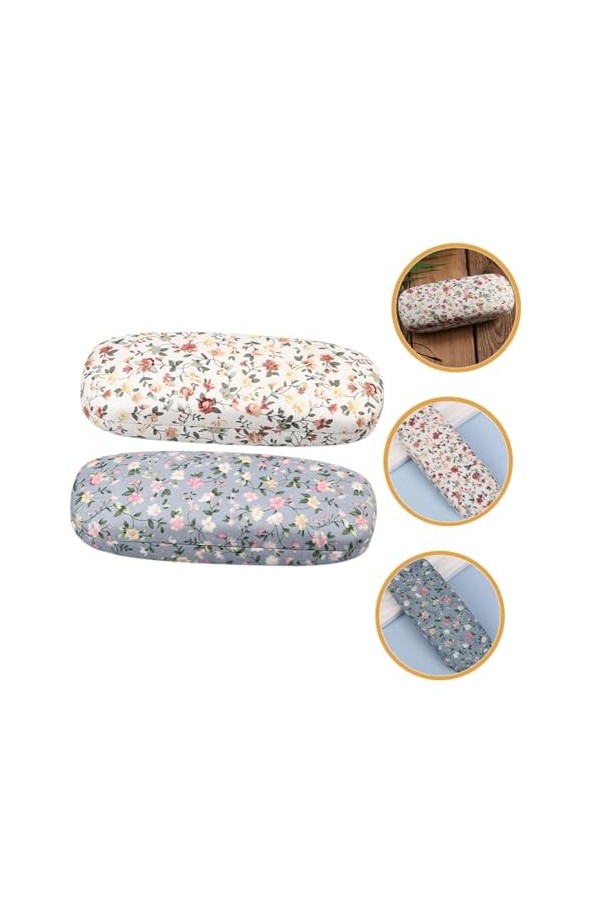IMIKEYA 2Pcs Rétro Étui En Verre Dur Étui À Lunettes De Sécurité Étui À Lunettes Pour Femmes Lunettes De Soleil Transporteur 