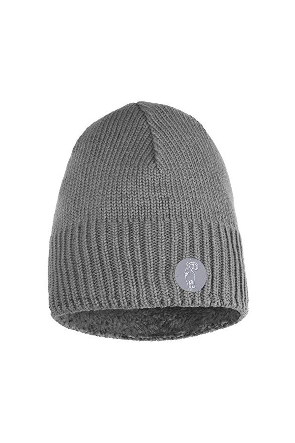 ALPIDEX Bonnet Tricot Chapeau Hiver Bonnet Beanie Homme Chapeau Femme Chaud Bandeau Intérieur Doux, Couleur:Gris