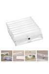 Gadpiparty 10 Pièces Étui à Lunettes Transparent À Lunettes En Plastique Avec Bouton Étui De Rangement Pour Lunettes Étui à L