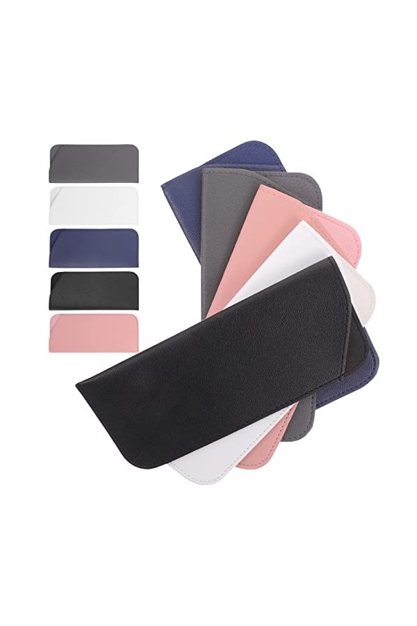 10 Pièces Étui à Lunettes En Cuir Souple Sacs Organisateur De Voyage Étui à Lunettes Souple Pour Femme Étui à Lunettes En Cui