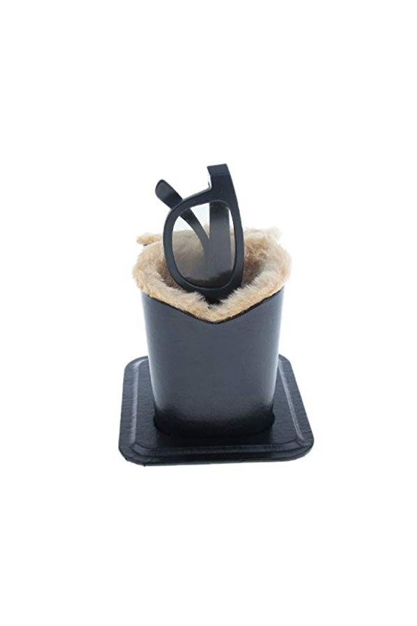 YO-HAPPY Porte-Lunettes doublé en Peluche avec Base magnétique - étui pour Lunettes en Cuir PU