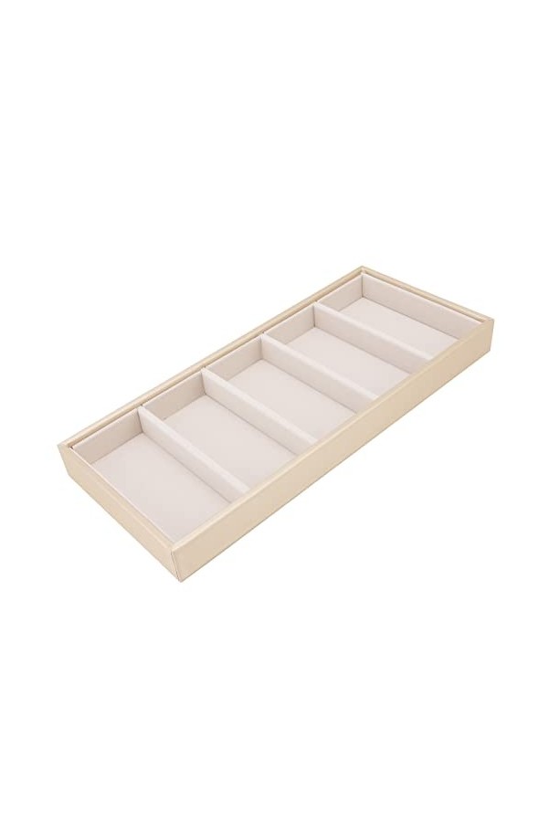 Zerodis Étui à Lunettes, étui à Lunettes Résistant à lusure à 5 Grilles, Mode Pratique pour Ranger les Lunettes Beige 