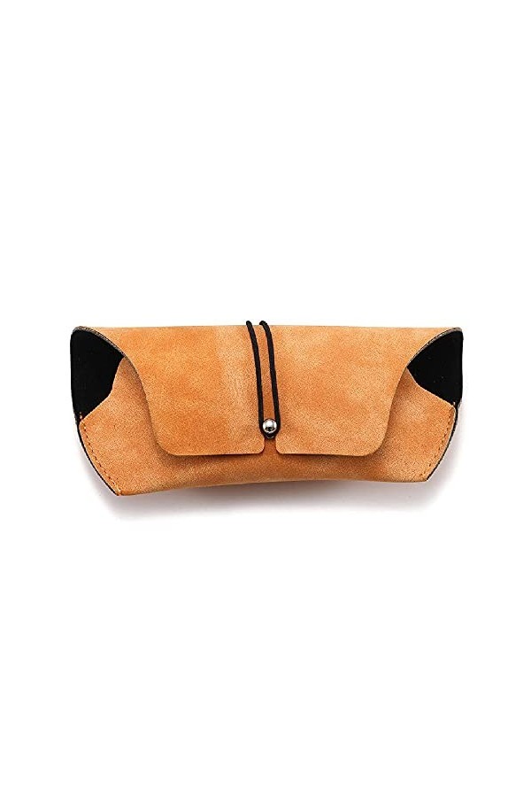 ZKX Sac de Spectacles en Cuir, Cuir de Lecture de Cuir Sac de Lunettes de Lunettes de Lunettes Portables pour Hommes et pour 