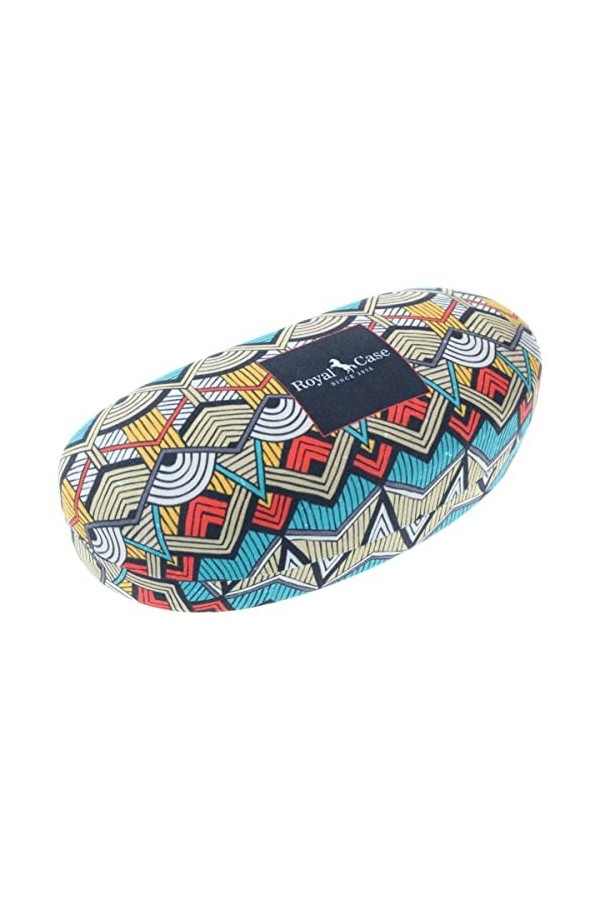 Étui rigide coloré avec housse souple pour lunettes de soleil Noir/multicolore