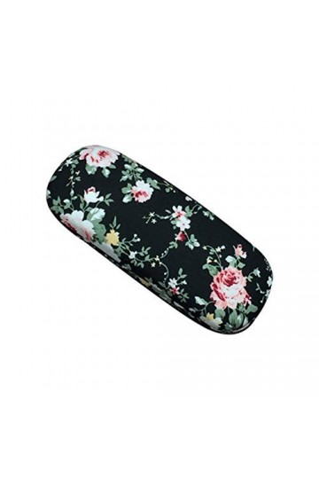 LiDianFuu Rétro floral dimpression lunettes de lecture Cas dur motif fleur Lunettes de stockage Porte cas Femme Organisateur