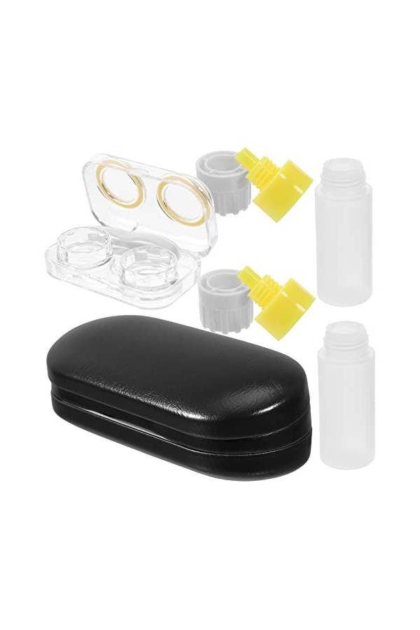 KALLORY 1 Jeu Étui à Lunettes Double Couche Boîte à Lunettes Étui à Lunettes Rigide Porte-lunettes Organisateur De Lunettes P