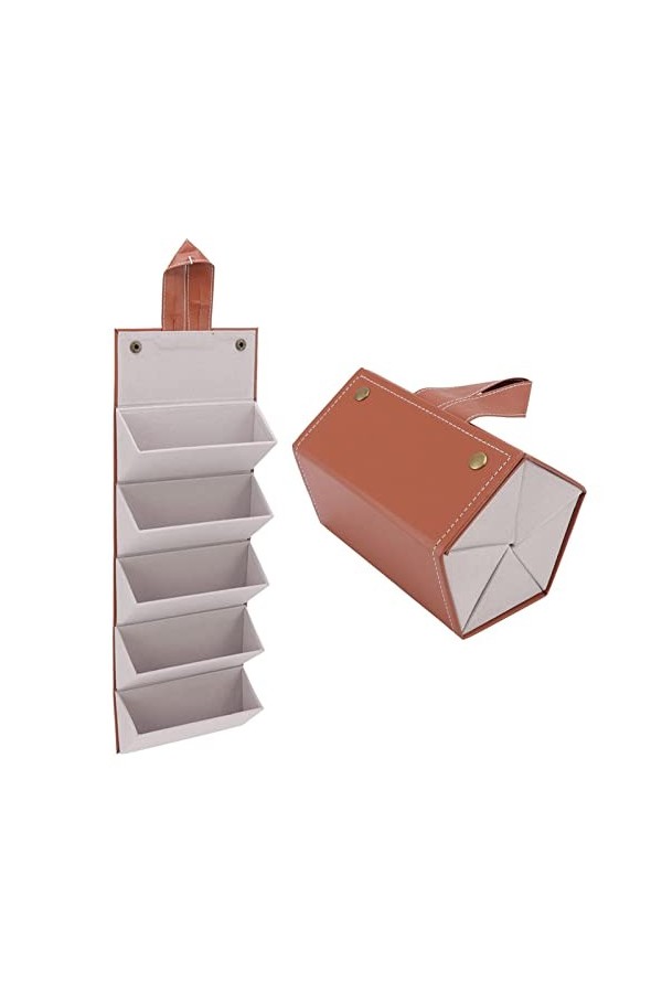 Étui à lunettes pliable – lunettes soleil pour hommes et femmes – Étui à lunettes pliable portable en cuir synthétique à susp