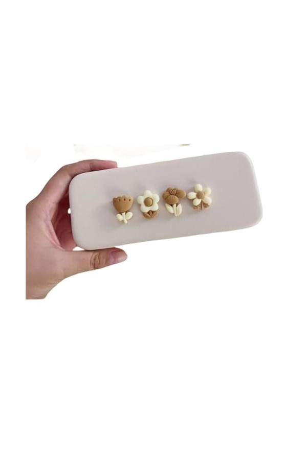 AGALUS Boîte à lunettes Boîte À Lunettes Lait Café Blanc Portable Et Minimaliste Cadre Détudiant Stockage, Boîte À Lunettes 