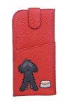 Mala Cockapoo Étui à lunettes en cuir souple pour femme Motif chien, Rouge, taille unique