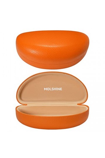 molshine Étui rigide pour lunettes de soleil, grand étui classique pour lunettes de soleil, lunettes avec chiffon de nettoyag