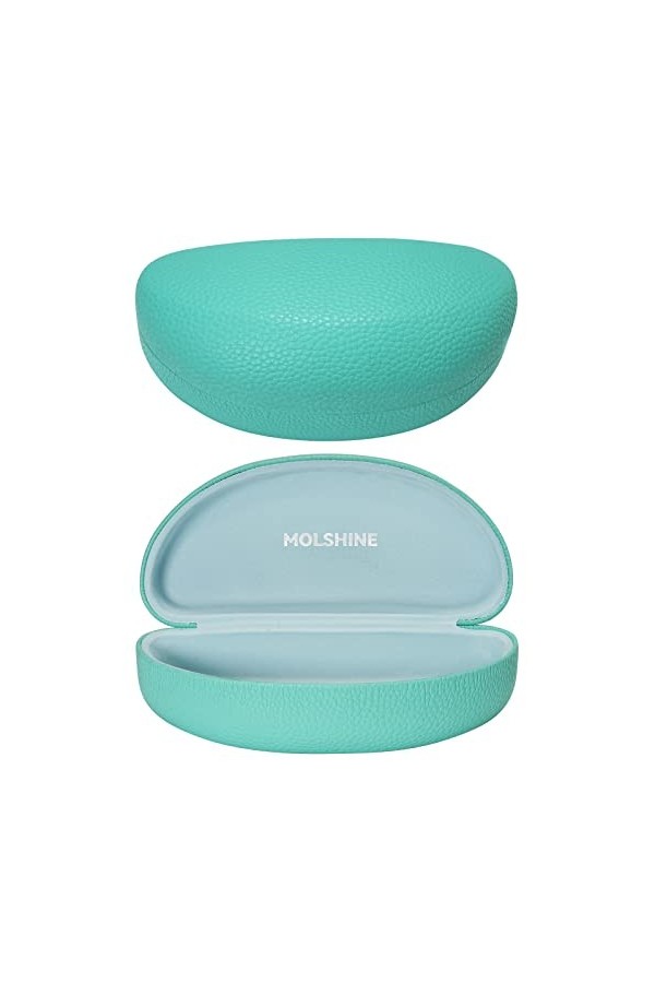molshine Étui rigide pour lunettes de soleil, grand étui classique pour lunettes de soleil, lunettes avec chiffon de nettoyag