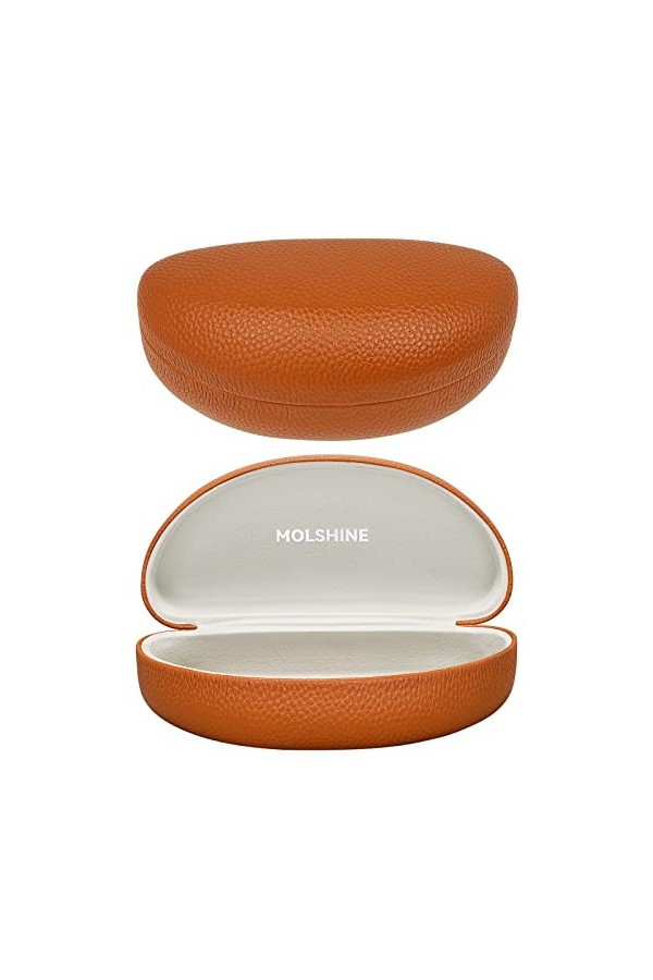molshine Étui rigide pour lunettes de soleil, grand étui classique pour lunettes de soleil, lunettes avec chiffon de nettoyag