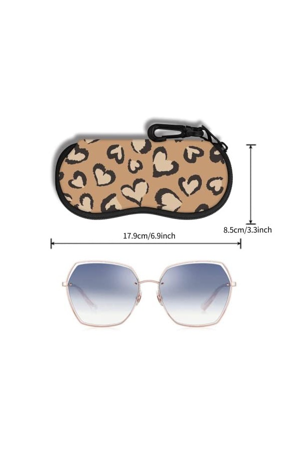 Étui à Lunettes Lunettes de Soleil Pochette Souple Avec Clip de Ceinture étui à Lunettes Ultra Léger en Néoprène à Fermeture 