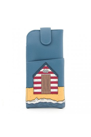 Yoshi Étui à lunettes en cuir Bleu