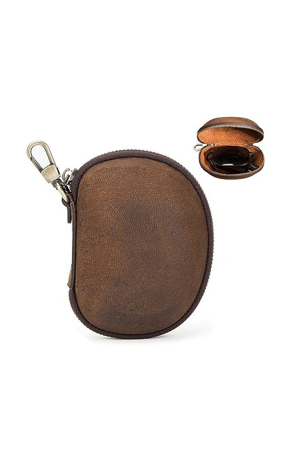 Acidea Étui à lunettes de soleil pliable en cuir souple avec fermeture éclair - Organiseur de lunettes de soleil de voyage - 