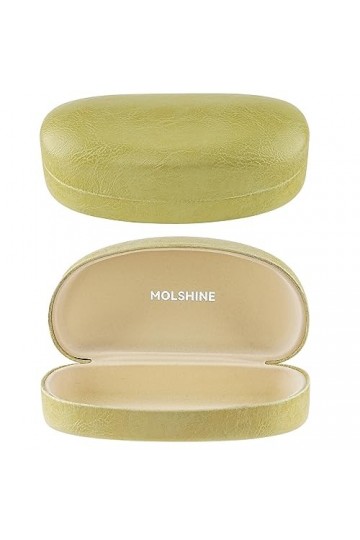 molshine Étui rigide pour lunettes de soleil, grand étui classique pour lunettes de soleil, lunettes avec chiffon de nettoyag