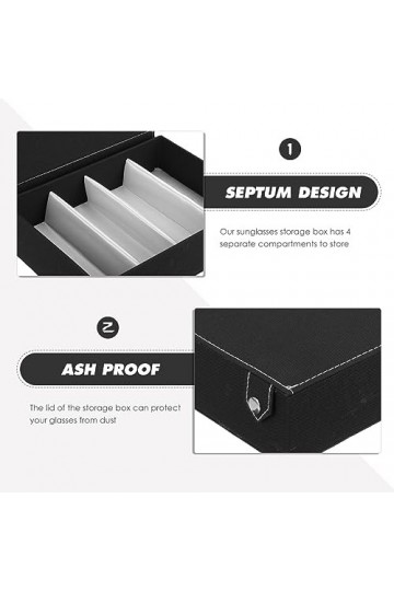 TOPPERFUN à Lunettes Multi Grille Support Porte-lunettes Boite Rangement Montre Vitrine De Lunettes De Soleil Collectionneur 