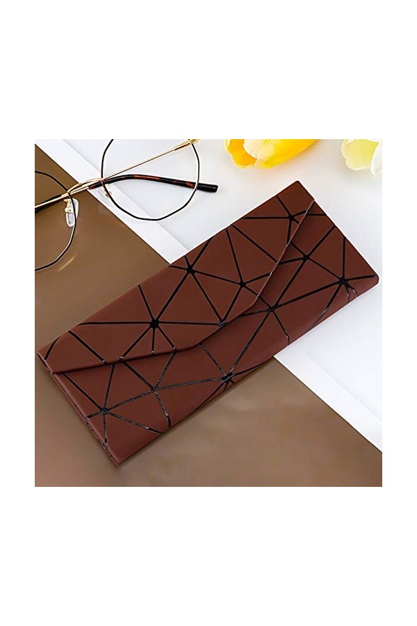 Étuis à lunettes, étui à lunettes de soleil, boîte de rangement en PU boîte de protection for lunettes de soleil forme triang