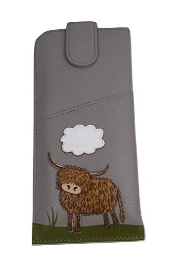 Étui à Lunettes en Cuir de Vache Highland par Mala en Cuir Souple avec Large Languette pour Femme