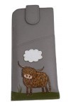 Étui à Lunettes en Cuir de Vache Highland par Mala en Cuir Souple avec Large Languette pour Femme