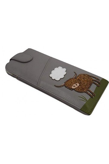 Étui à Lunettes en Cuir de Vache Highland par Mala en Cuir Souple avec Large Languette pour Femme