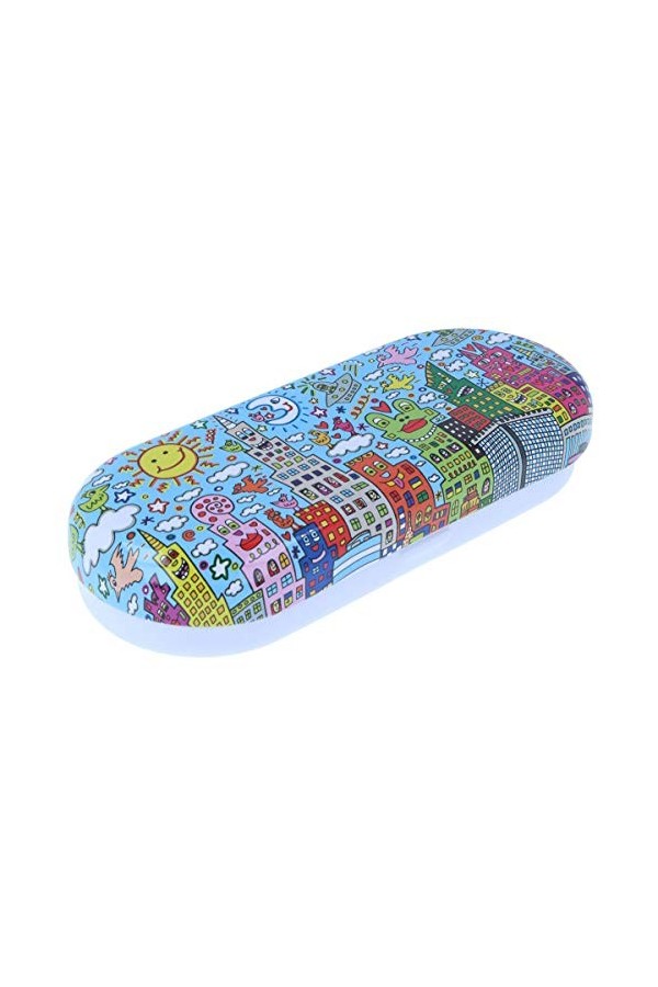 Beau étui à lunettes New York avec motif de bande dessinée amusante pour de nombreux ustensiles