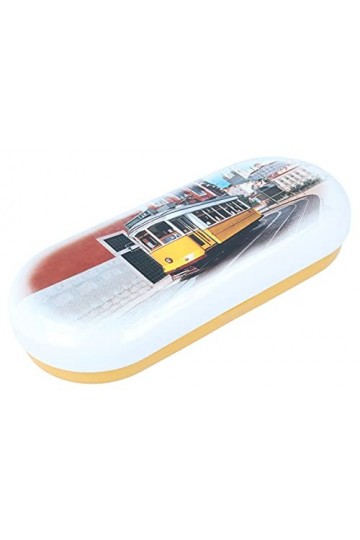 Étui à lunettes rigide de qualité supérieure en métal robuste avec motif élégant - Lisbon