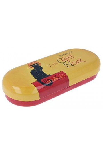 Beau étui à lunettes Chat noir avec motif classique pour de nombreux ustensiles