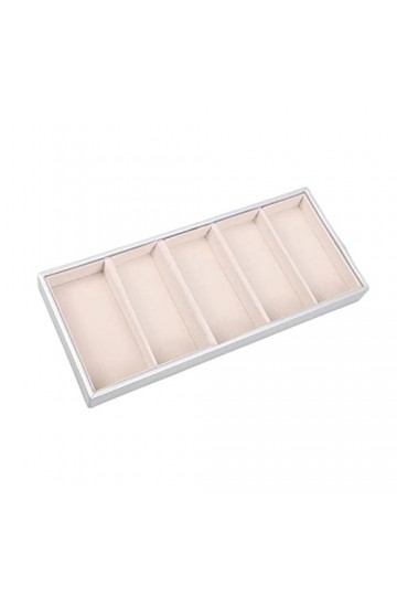 MagiDeal Lunettes de soleil support organisateur lunettes boîte de rangement en cuir PU 5 fentes empilables lunettes de solei