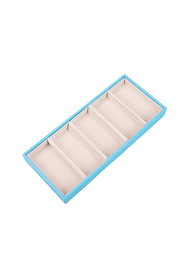 MagiDeal Lunettes de soleil support organisateur lunettes boîte de rangement en cuir PU 5 fentes empilables lunettes de solei