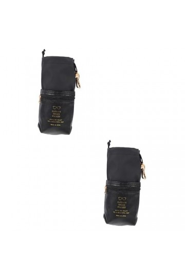 2 Pièces Sac De Rangement Pour Lunettes Organisateur Portatif De Lunettes De Soleil Étui à Lunettes En Cuir Porte-lunettes De