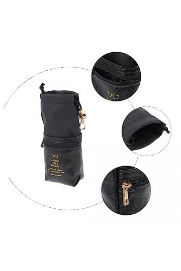 2 Pièces Sac De Rangement Pour Lunettes Organisateur Portatif De Lunettes De Soleil Étui à Lunettes En Cuir Porte-lunettes De
