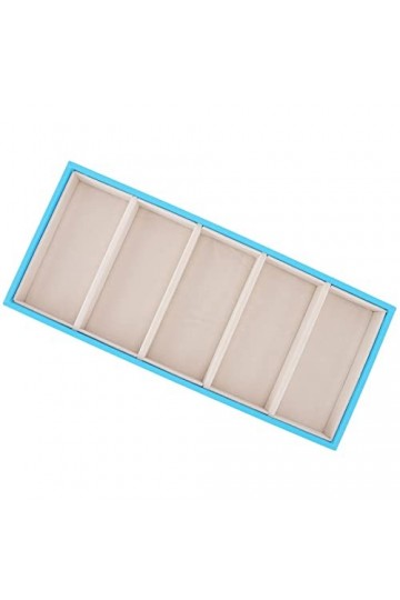 Étui à lunettes à 5 grilles, étui à lunettes résistant à lusure pratique garder propre exquis pour magasin de lunettes Bleu 