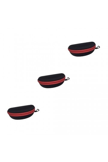 GALPADA 3 Pièces Noir Organisateur Bacs Lunettes Organisateur Organisateur De Stockage De Lunettes Toile Étui À Lunettes Oval