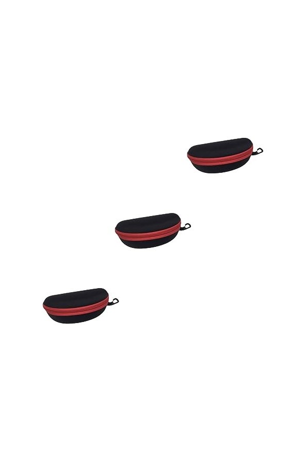 GALPADA 3 Pièces Noir Organisateur Bacs Lunettes Organisateur Organisateur De Stockage De Lunettes Toile Étui À Lunettes Oval