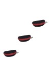 GALPADA 3 Pièces Noir Organisateur Bacs Lunettes Organisateur Organisateur De Stockage De Lunettes Toile Étui À Lunettes Oval